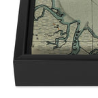 Vintage Map of Charleston SC Harbor (1904) Framed Canvas Print Gallery Image 3