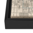 Vintage Map of Chicago (1893) Framed Canvas Print Gallery Image 3