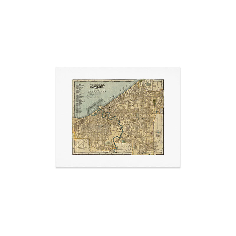 Vintage Map of Cleveland OH (1894) Art Print Gallery Image 1