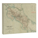 Vintage Map of Costa Rica (1903) Canvas Print Gallery Image 12