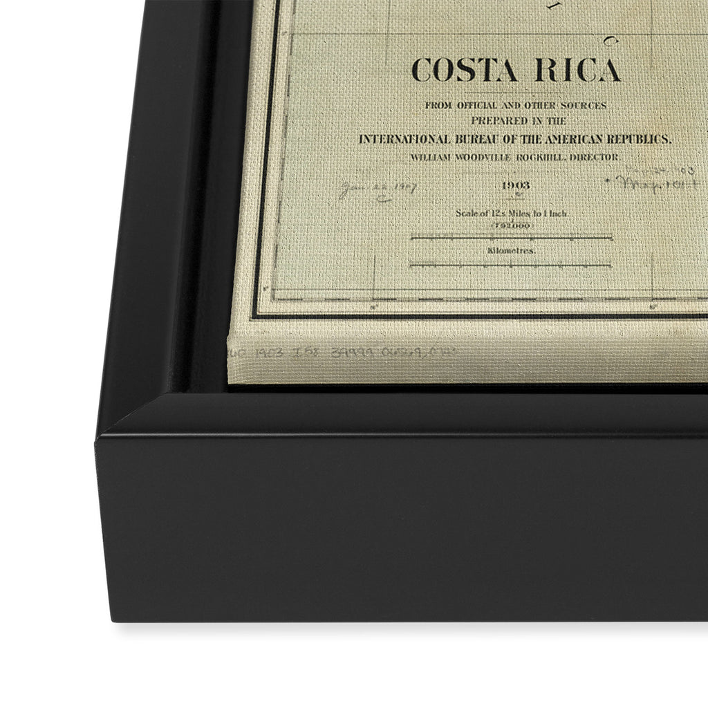 Vintage Map of Costa Rica (1903) Framed Canvas Print Gallery Image 3