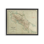 Vintage Map of Costa Rica (1903) Framed Canvas Print Gallery Image 2
