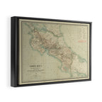 Vintage Map of Costa Rica (1903) Framed Canvas Print Gallery Image 6