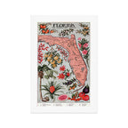 Vintage Map of Florida (1917) Art Print Gallery Image 1