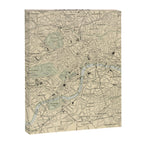 Vintage Map of London England (1901) Canvas Print Gallery Image 6