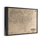Vintage Map of Louisville Kentucky (1873) Framed Canvas Print Gallery Image 6