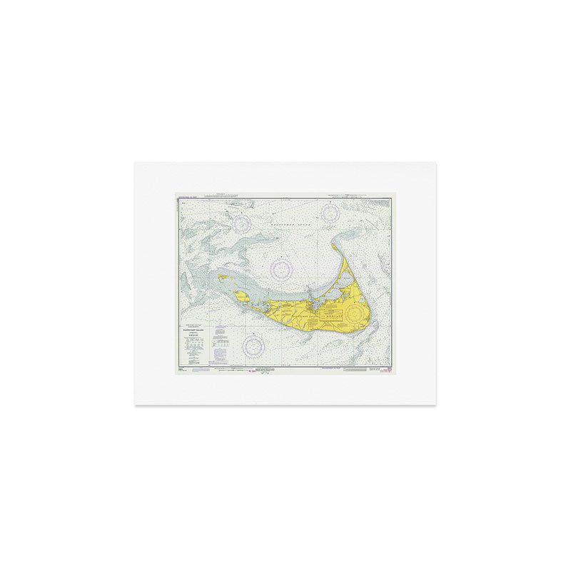 Vintage Map of Nantucket (1975) Art Print Gallery Image 1