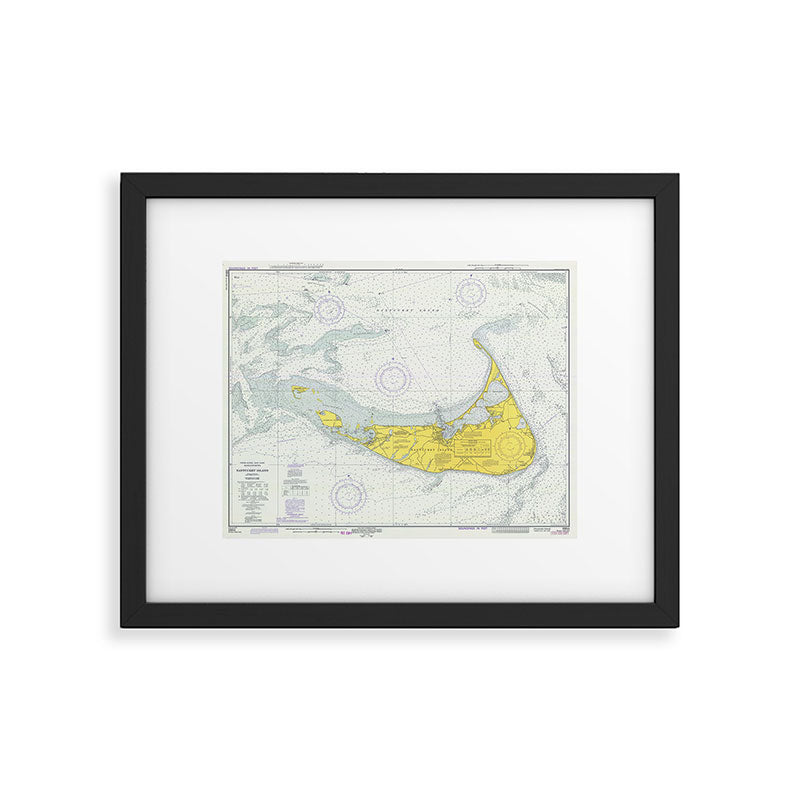 Vintage Map of Nantucket (1975) Framed Art Print Gallery Image 5