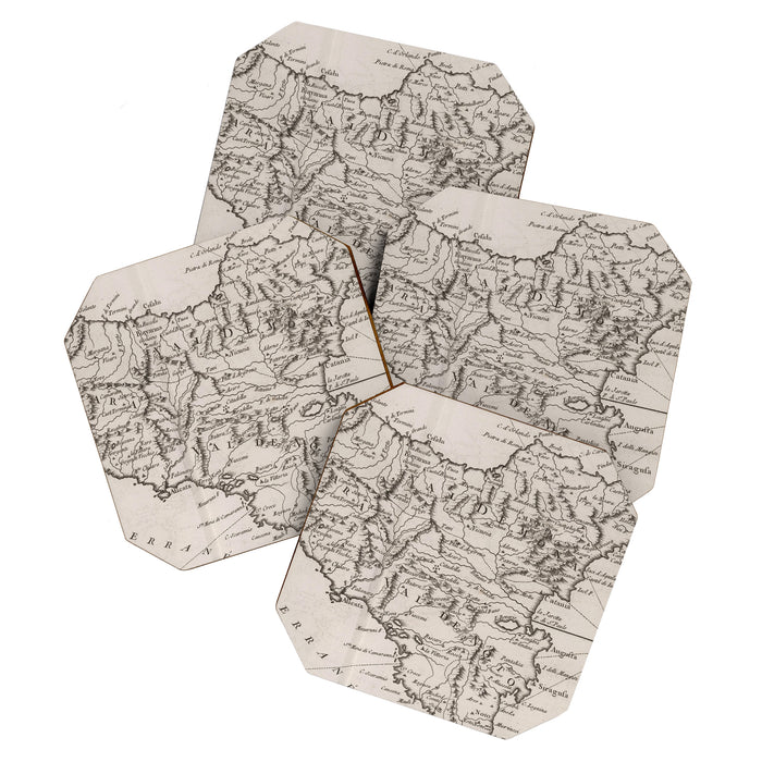 Vintage Map of Sicily Italy (1764) Coaster Gallery Image 1