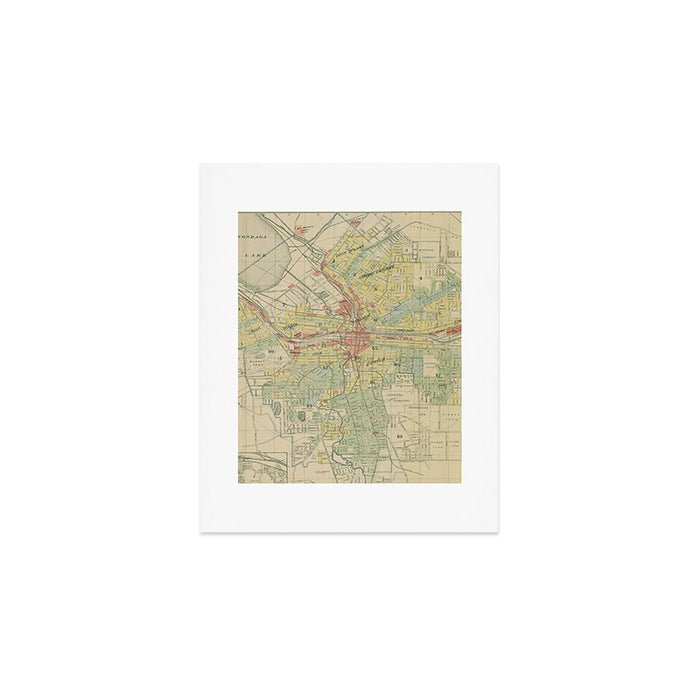 Vintage Map of Syracuse NY (1918) Art Print Gallery Image 1