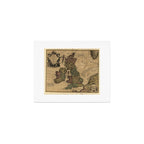 Vintage Map of The British Isles (1700s) Art Print Gallery Image 1