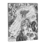 Vintage Map of The Gettysburg Battlefield (1863)BW Canvas Print Gallery Image 6