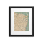 Vintage Map of The New Jersey Coast (1890) Framed Art Print Gallery Image 5