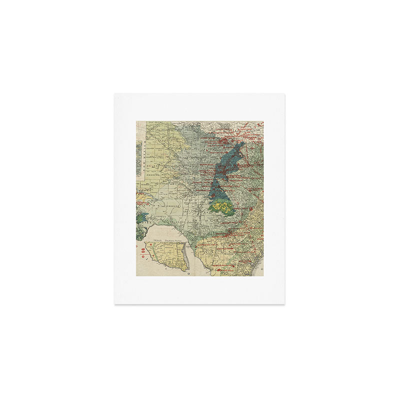 Vintage Map of The Texas Oil and Gas Fields (1920) Art Print Gallery Image 1