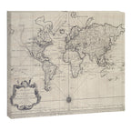 Vintage Map of The World (1750) Canvas Print Gallery Image 12