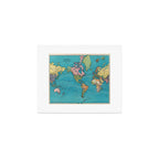 Vintage Map of The World (1897) Art Print Gallery Image 1