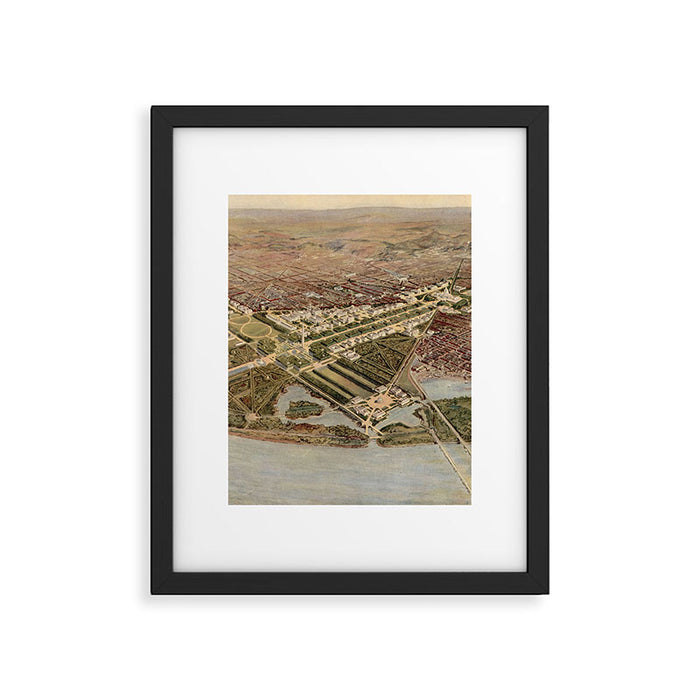 Vintage Map of Washington DC (1915) Framed Art Print Gallery Image 1
