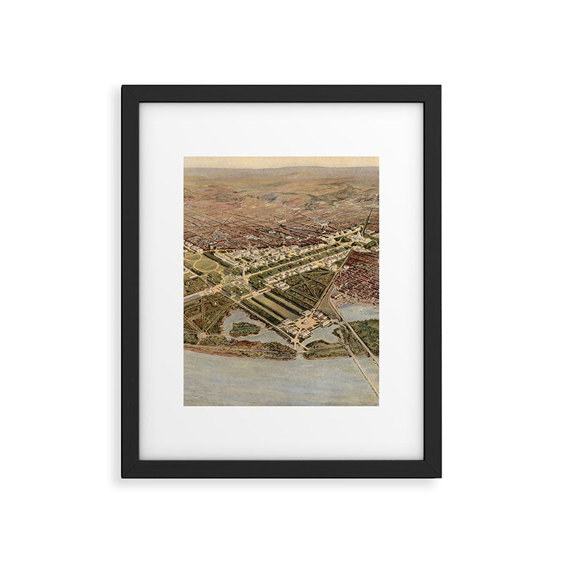 Vintage Map of Washington DC (1915) Framed Art Print Gallery Image 5