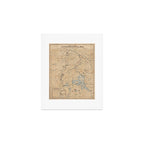 Vintage Map of Yellowstone National Park (1889) Art Print Gallery Image 1
