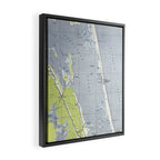Vintage Northern Outer Banks Map (1940) Framed Canvas Print Gallery Image 2