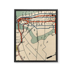 Vintage NYC Subway Map (1918) Framed Canvas Print Gallery Image 6