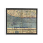 Vintage Utah Beach D-Day Invasion Map (1944) Framed Canvas Print Gallery Image 2
