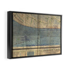 Vintage Utah Beach D-Day Invasion Map (1944) Framed Canvas Print Gallery Image 6
