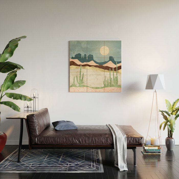 Desert Bloom Wood Wall Art Gallery Image 2
