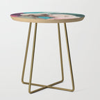 Cosmic Romance, Love Passion Race Diversity, Anti-racism Equality Mindset Society, Community Marriage Couple Interracial Painting Side Table Gallery Image 1