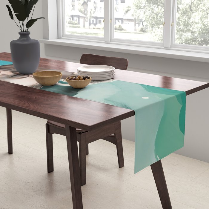 Cosmic Romance, Love Passion Race Diversity, Anti-racism Equality Mindset Society, Community Marriage Couple Interracial Painting Table Runner Gallery Image 2