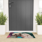 Cosmic Romance, Love Passion Race Diversity, Anti-racism Equality Mindset Society, Community Marriage Couple Interracial Painting Welcome Mat Gallery Image 3