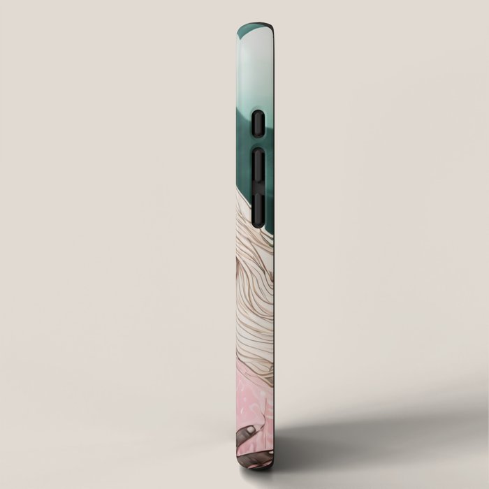 Cosmic Romance, Love Passion Race Diversity, Anti-racism Equality Mindset Society, Community Marriage Couple Interracial Painting iPhone Case Gallery Image 2