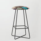 Cosmic Romance, Love Passion Race Diversity, Anti-racism Equality Mindset Society, Community Marriage Couple Interracial Painting Stool Gallery Image 1