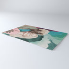 Cosmic Romance, Love Passion Race Diversity, Anti-racism Equality Mindset Society, Community Marriage Couple Interracial Painting Rug Gallery Image 3