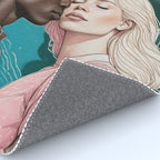 Cosmic Romance, Love Passion Race Diversity, Anti-racism Equality Mindset Society, Community Marriage Couple Interracial Painting Rug Gallery Image 4