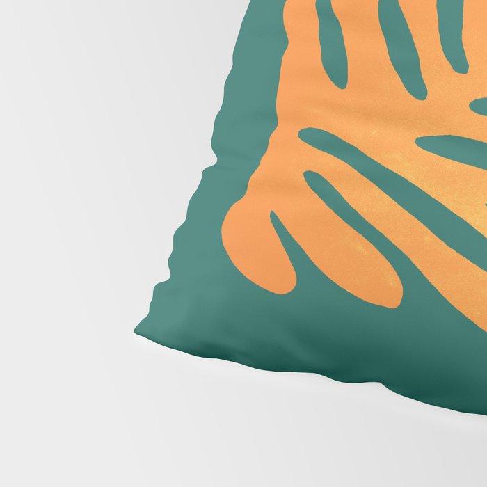 Pine Green & Tangerine: Matisse Paper Cutouts 01 Pillow Sham Gallery Image 4