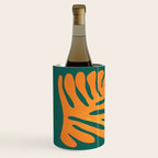 Pine Green & Tangerine: Matisse Paper Cutouts 01 Wine Chiller Gallery Image 2