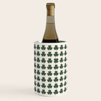 Clovers XXXVIII Dark Green Botanical Pattern Wine Chiller Gallery Image 3