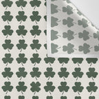 Clovers XXXVIII Dark Green Botanical Pattern Wall Tapestry Gallery Image 3