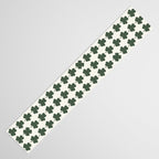 Clovers XXXVIII Dark Green Botanical Pattern Table Runner Gallery Image 3