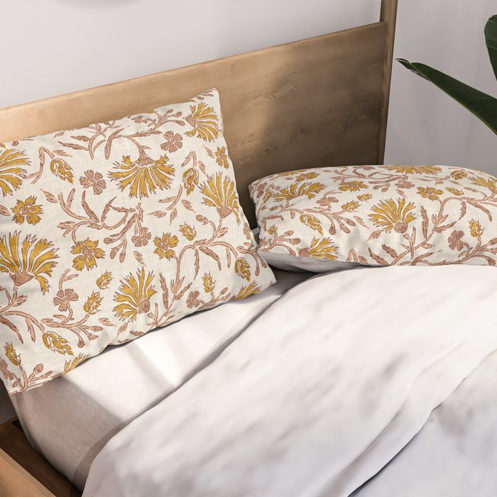 KALAMI FLORAL MUSTARD Pillow Sham Gallery Image 2