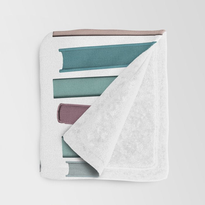 Books Pastel, Living Room Art, Book Worm Throw Blanket Gallery Image 3