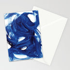 Navy Brush Stationery Card Gallery Image 2