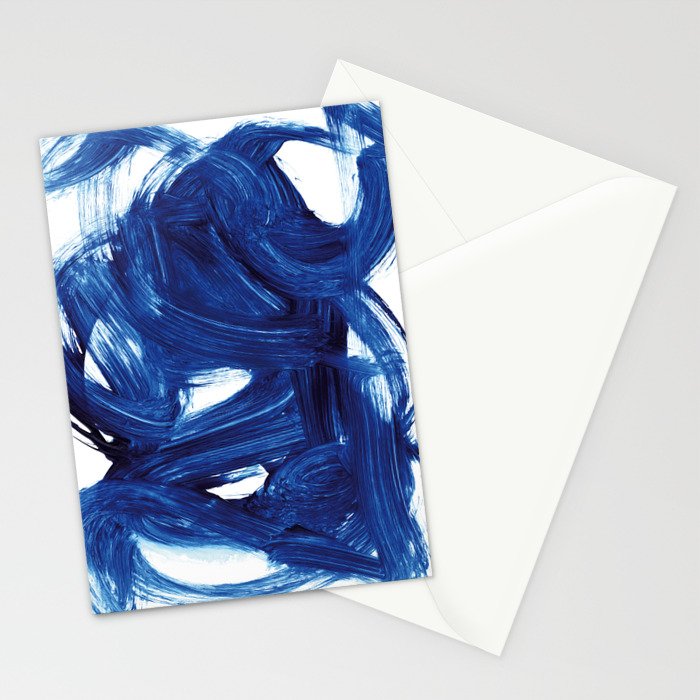 Navy Brush Stationery Card Gallery Image 2