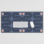 Abstraction_NEW_SUN_BLUE_LINE_POP_ART_Minimalism_0222A Desk Mat Gallery Image 1