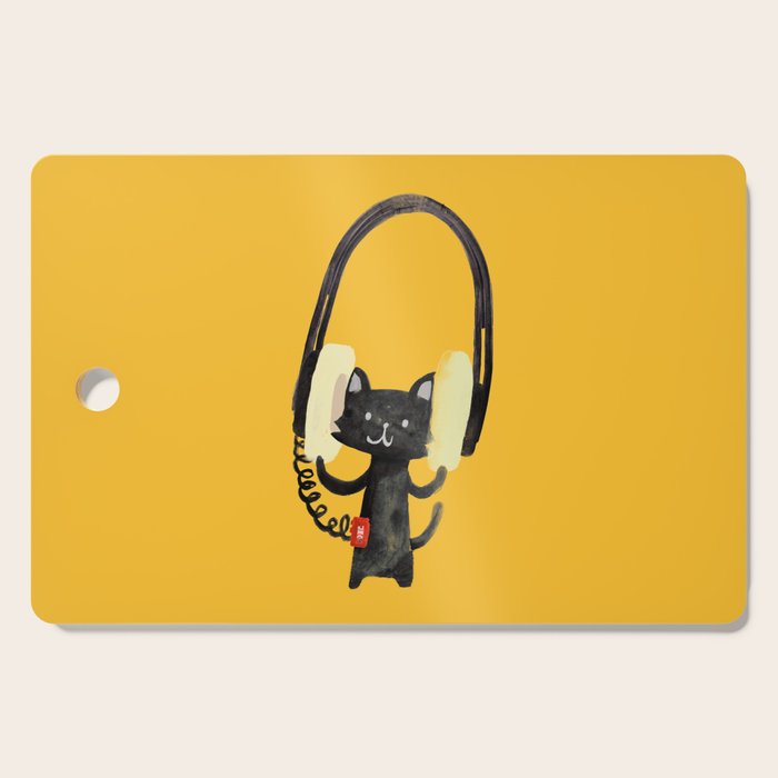 I Love Huge Headphone Cutting Board Gallery Image 1