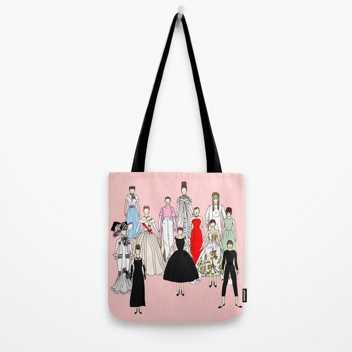 Think Pink Outfits Fashion Audrey Tote Bag Gallery Image 2