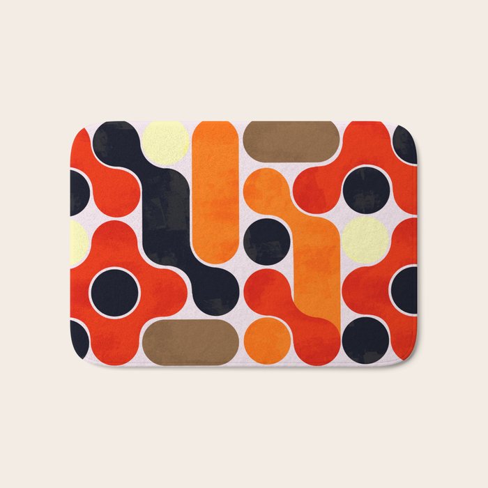 Mid-century geometry no4 Bath Mat Gallery Image 1