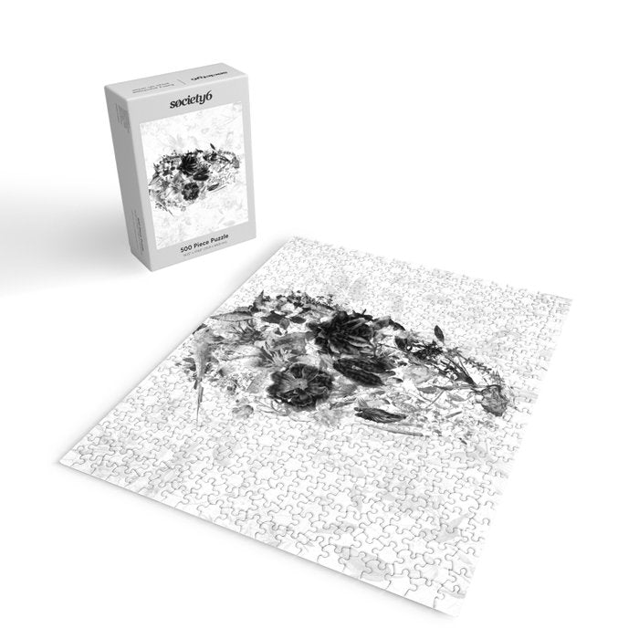 New Skull Light B&W Jigsaw Puzzle Gallery Image 2