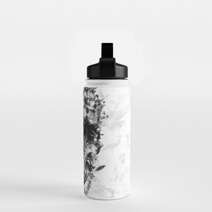 New Skull Light B&W Water Bottle Gallery Image 2